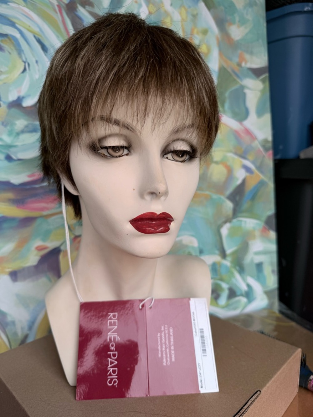 Rene of Paris Short Layered Wig in Chestnut Brown